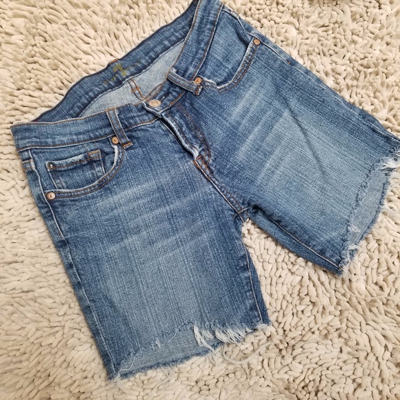7 For all ManKind Jeans Cut To Shorts. Sz 28 - Picture 2 of 5